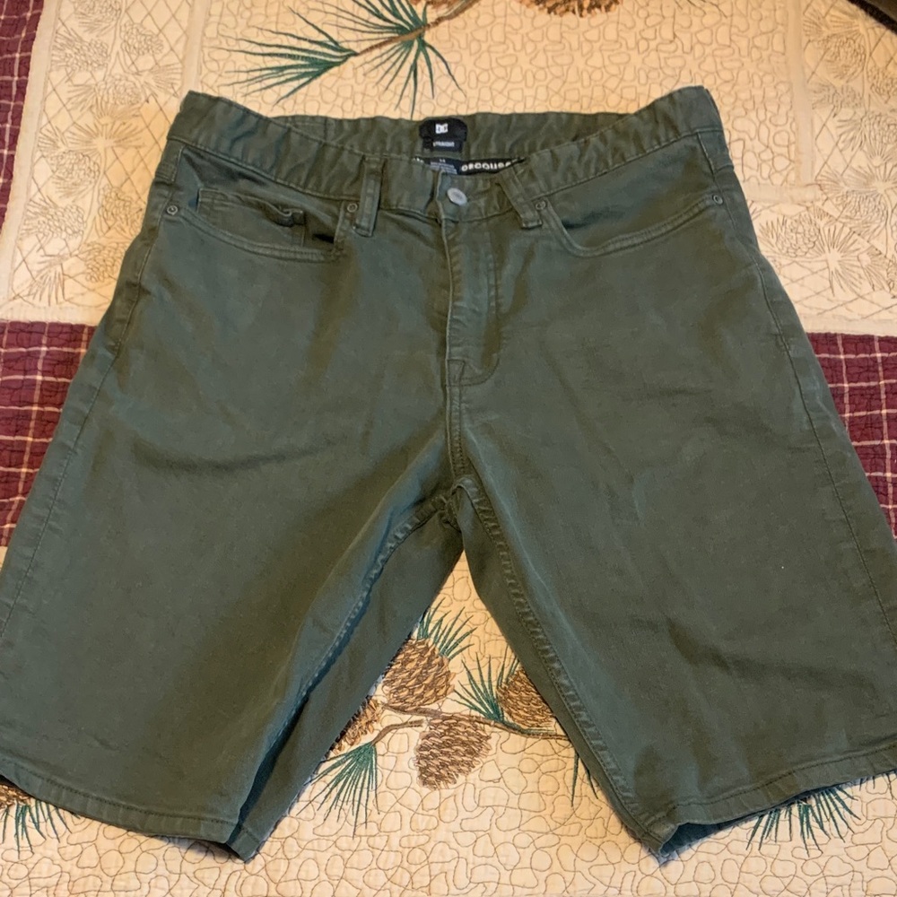 DC Men's Olive Green Jean Shorts